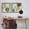 Stupell Industries Monstera Stamped Palm Leaves 2 pc Framed Giclee Wall Art Set Design by Lanie Loreth
